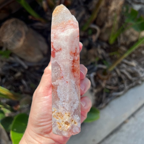 Pink Amethyst Quartz Crystal Druzy Freeform with Portal - Picture 4 of 11